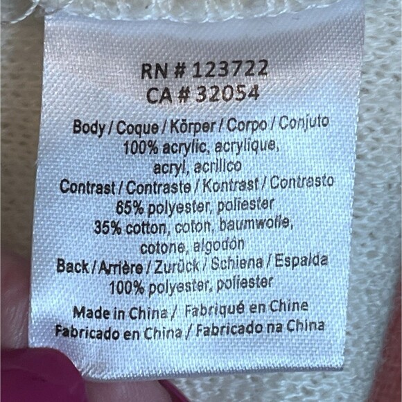 Anthropologie One September Lace Sweater Womens XS Cream Boho Feminine Fairy Y2K - Picture 9 of 10